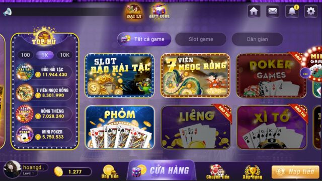 Các loại game bài đổi thưởng tại King88